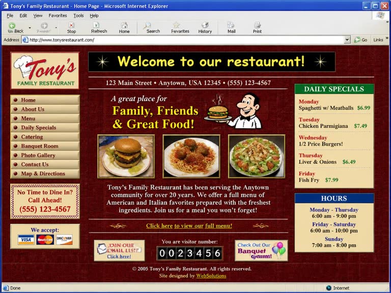 Tony's Family Restaurant — What held it back